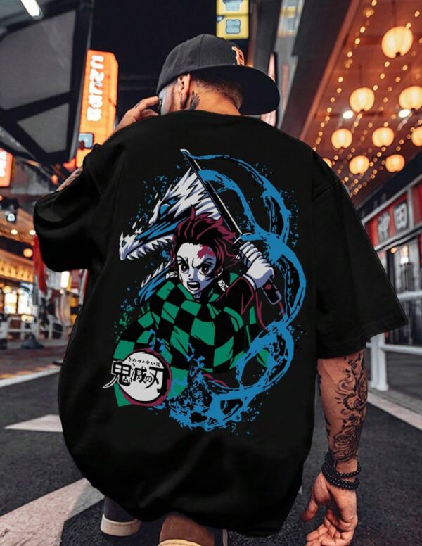 Demon Tanjiro Oversized T-Shirt for Men